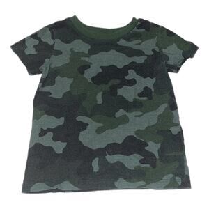 Cat & Jack Short Sleeve Camo Print T-Shirt Toddler Boy Size 2T Green